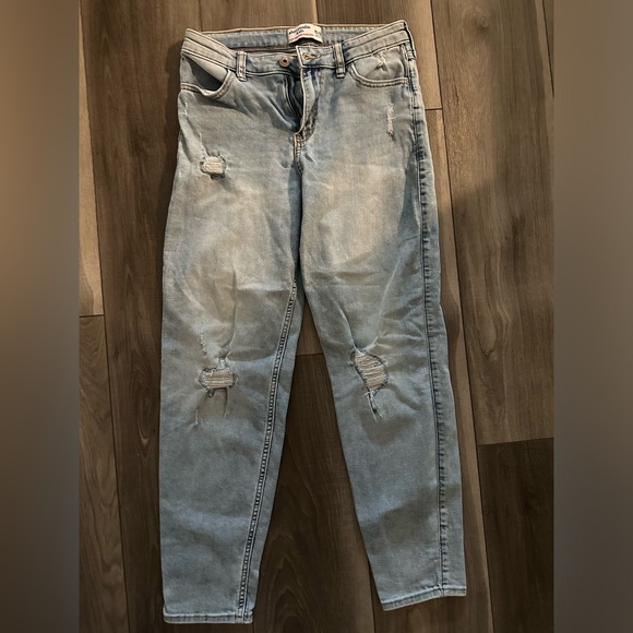 Abercrombie Kids Light Blue High-Rise Jeans 15/16 - Picture 2 of 7